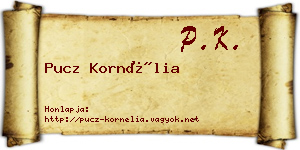 Pucz Kornélia névjegykártya